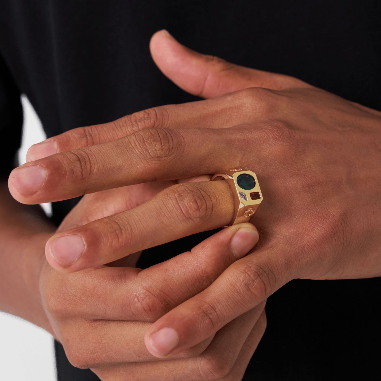 Tri Stone Ring (Gold)
