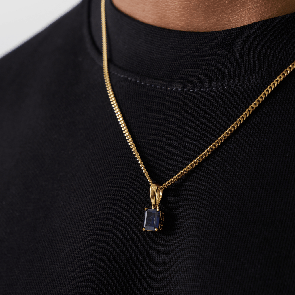Sapphire Stone Pendant (Gold)