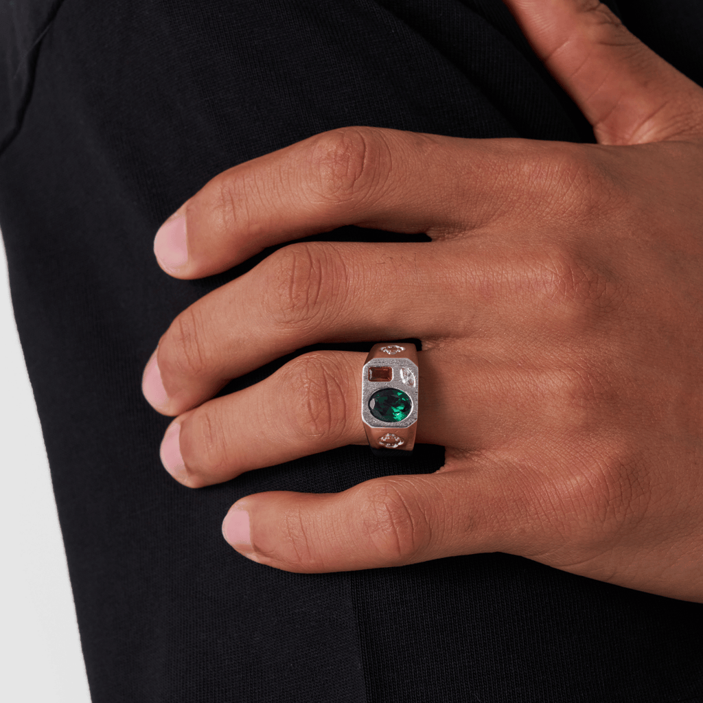 Tri Stone Ring (Silver)