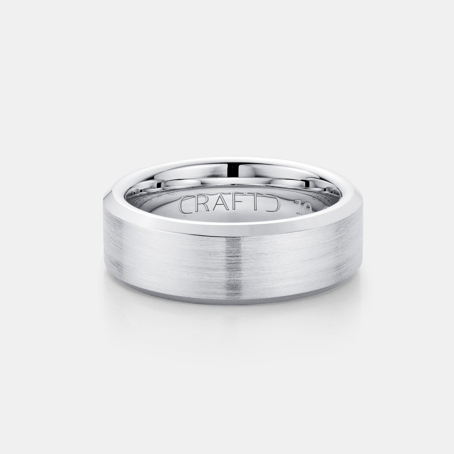 Bevelled Ring (Silver) 8mm | Tungsten