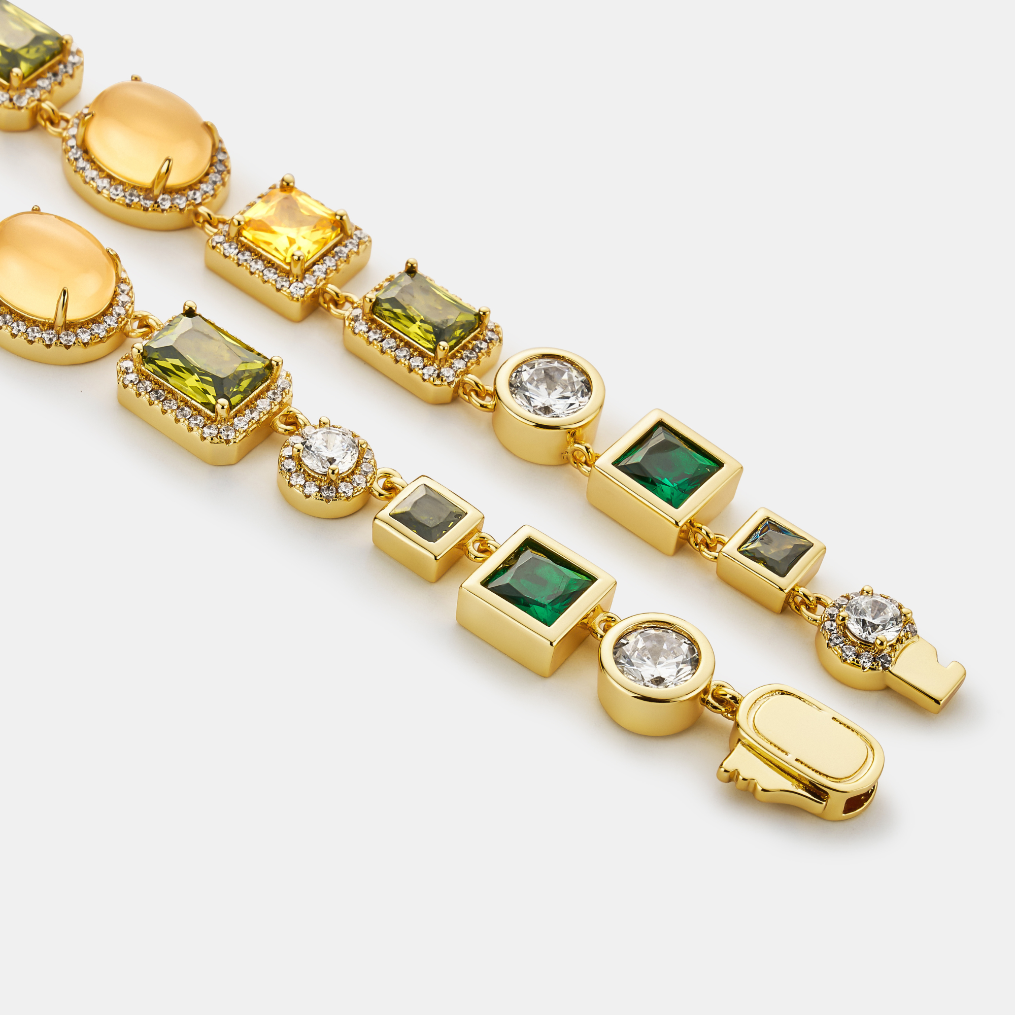 Emerald Gemstone Necklace (Gold)