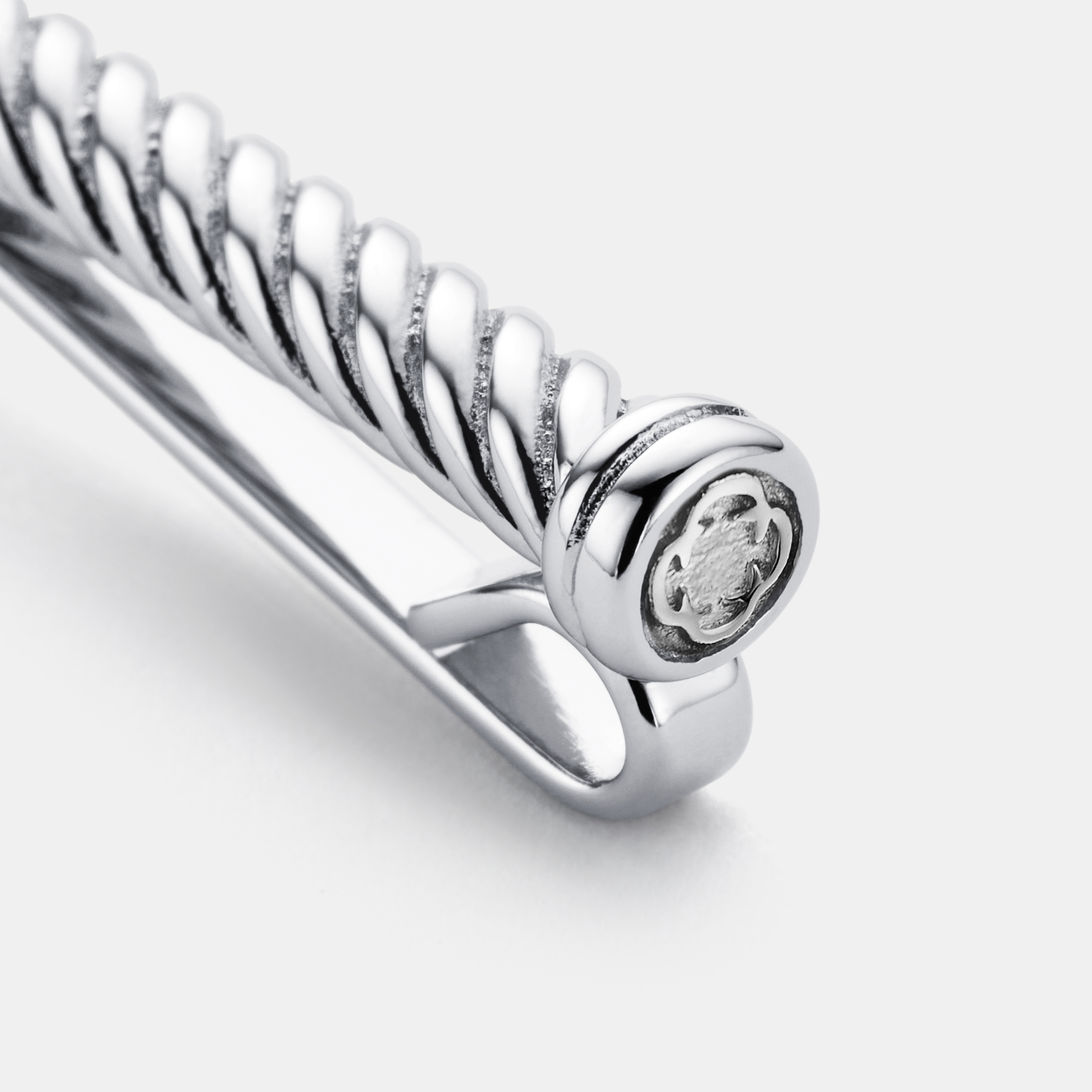 Rope Tie Clip (Silver)