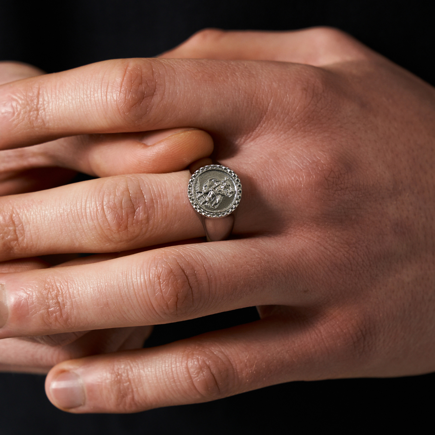 St. Christopher Signet Ring (Silver)
